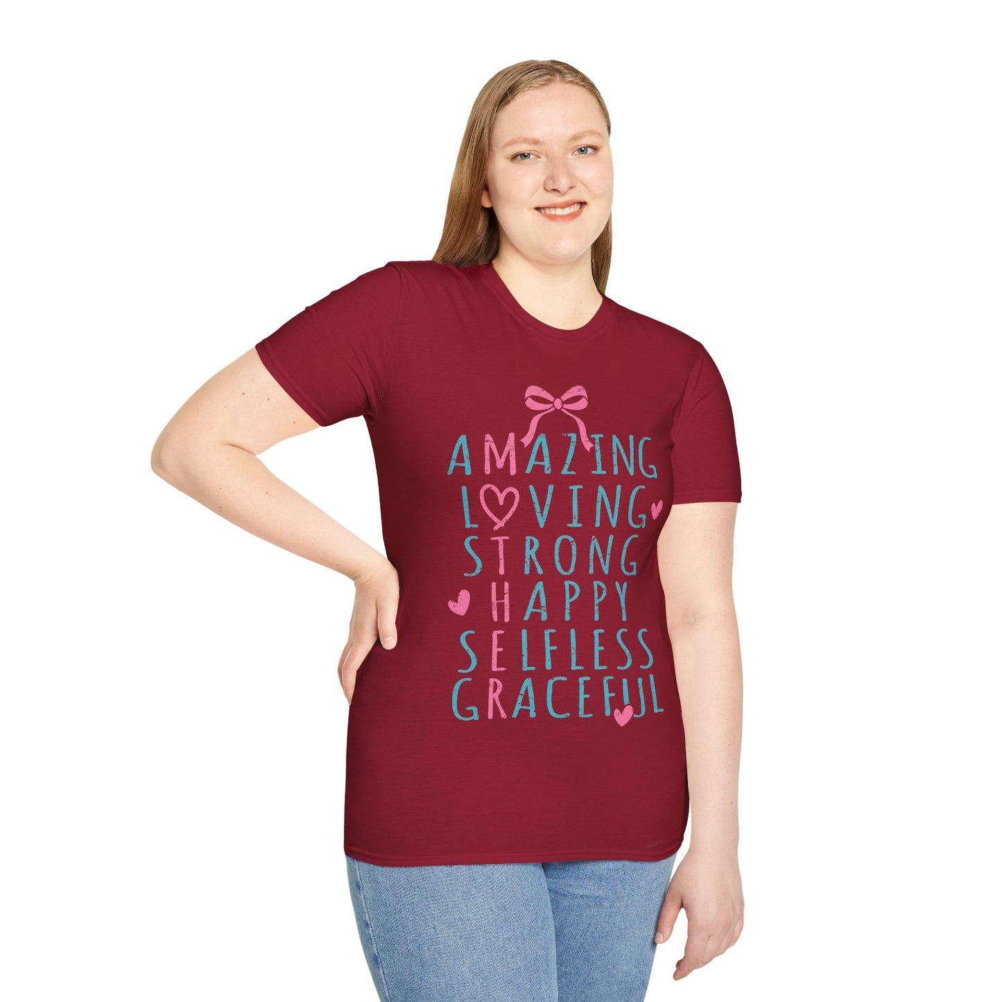 Inspirational T-Shirt - Amazing, Loving, Strong & Graceful