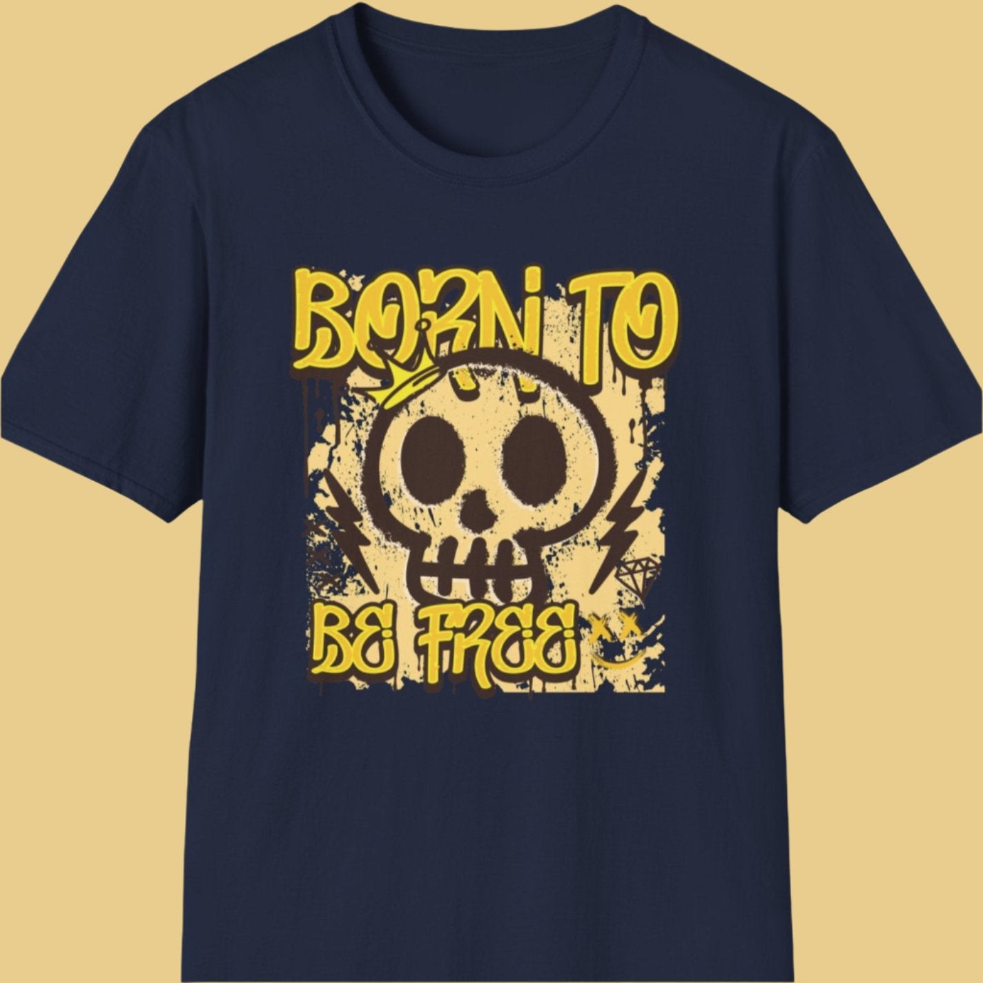 Born to be free skull T-shirt - Print Fusions