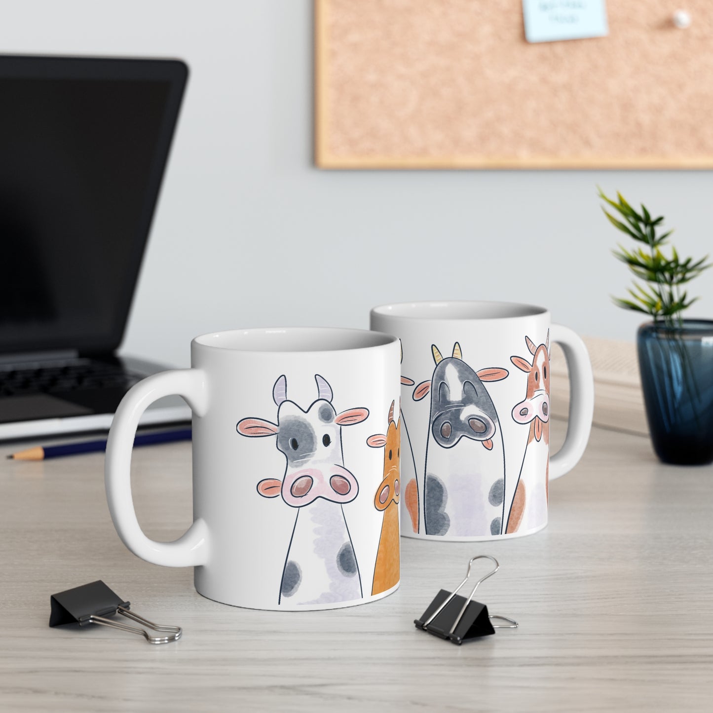 Cute Cow Crew 11oz White Mug