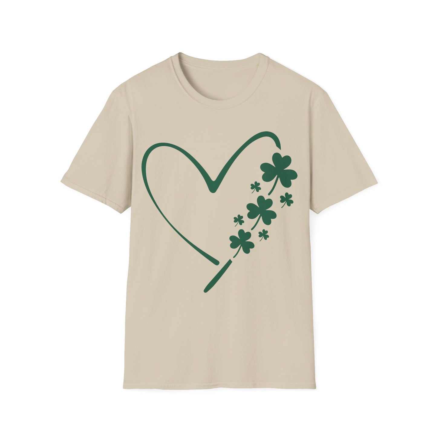 St. Patrick's Day Heart T-Shirt with Shamrocks