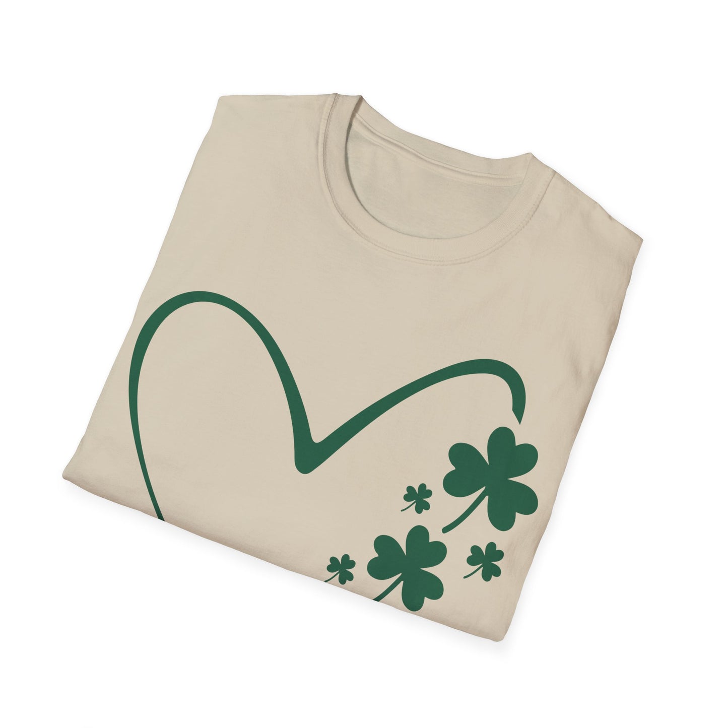 St. Patrick's Day Heart T-Shirt with Shamrocks