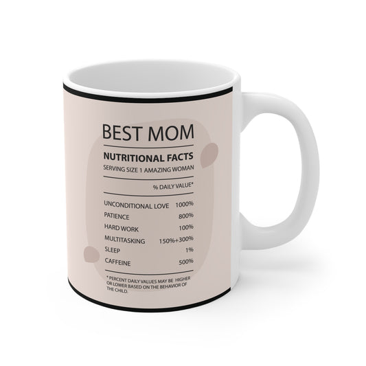 Best Mom Ever Floral 11oz White Mug - Perfect Gift for Mother's Day