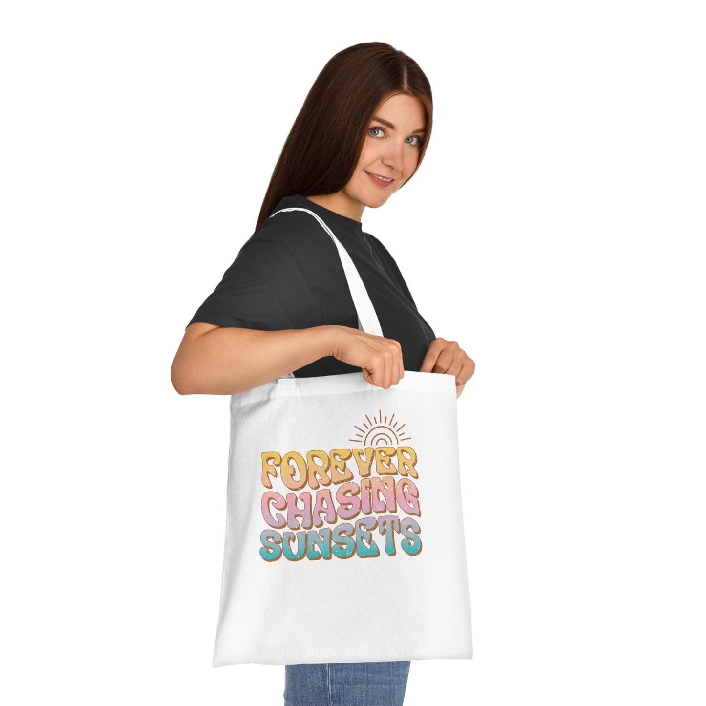 Forever Chasing Sunsets Cotton Tote Bag