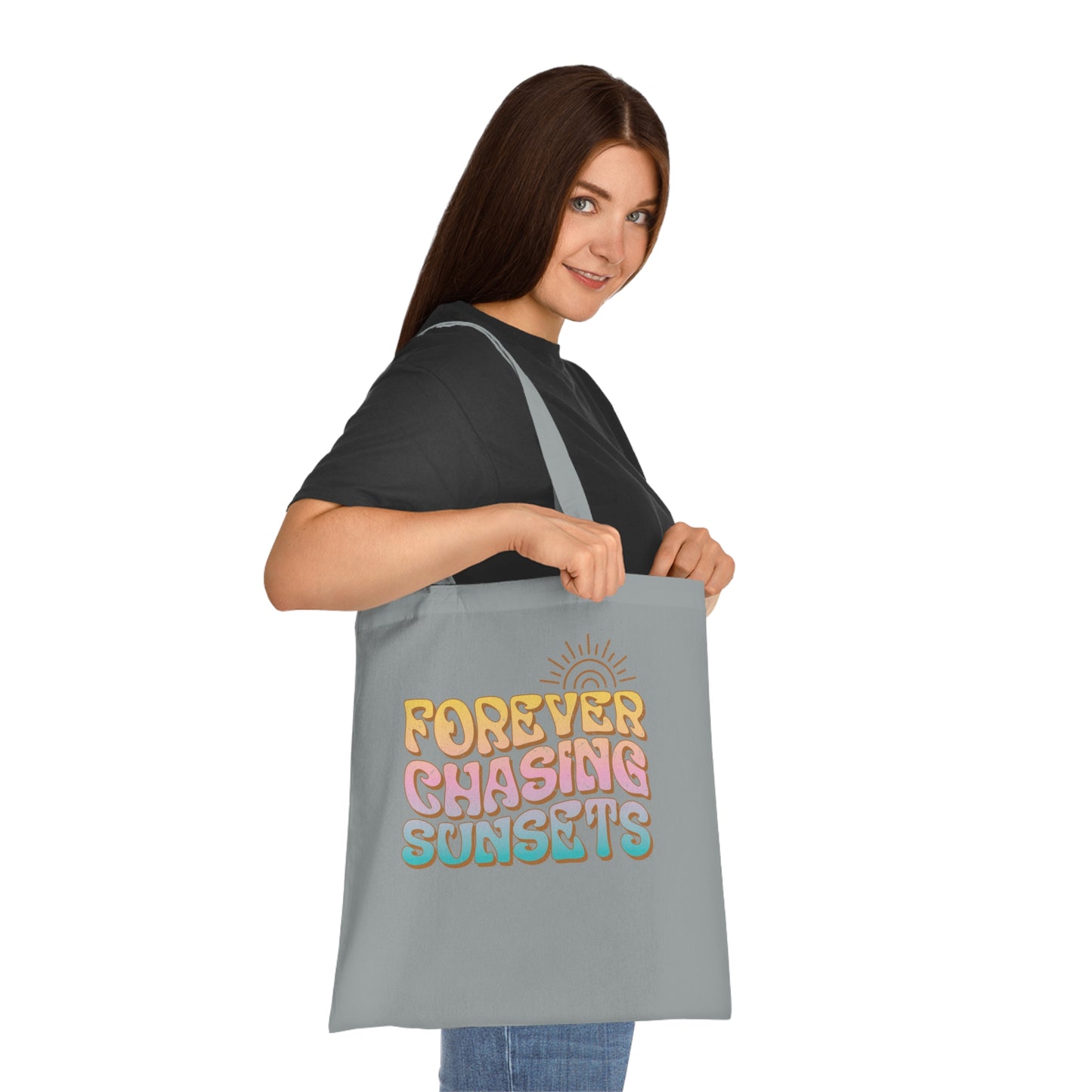 Forever Chasing Sunsets Cotton Tote Bag