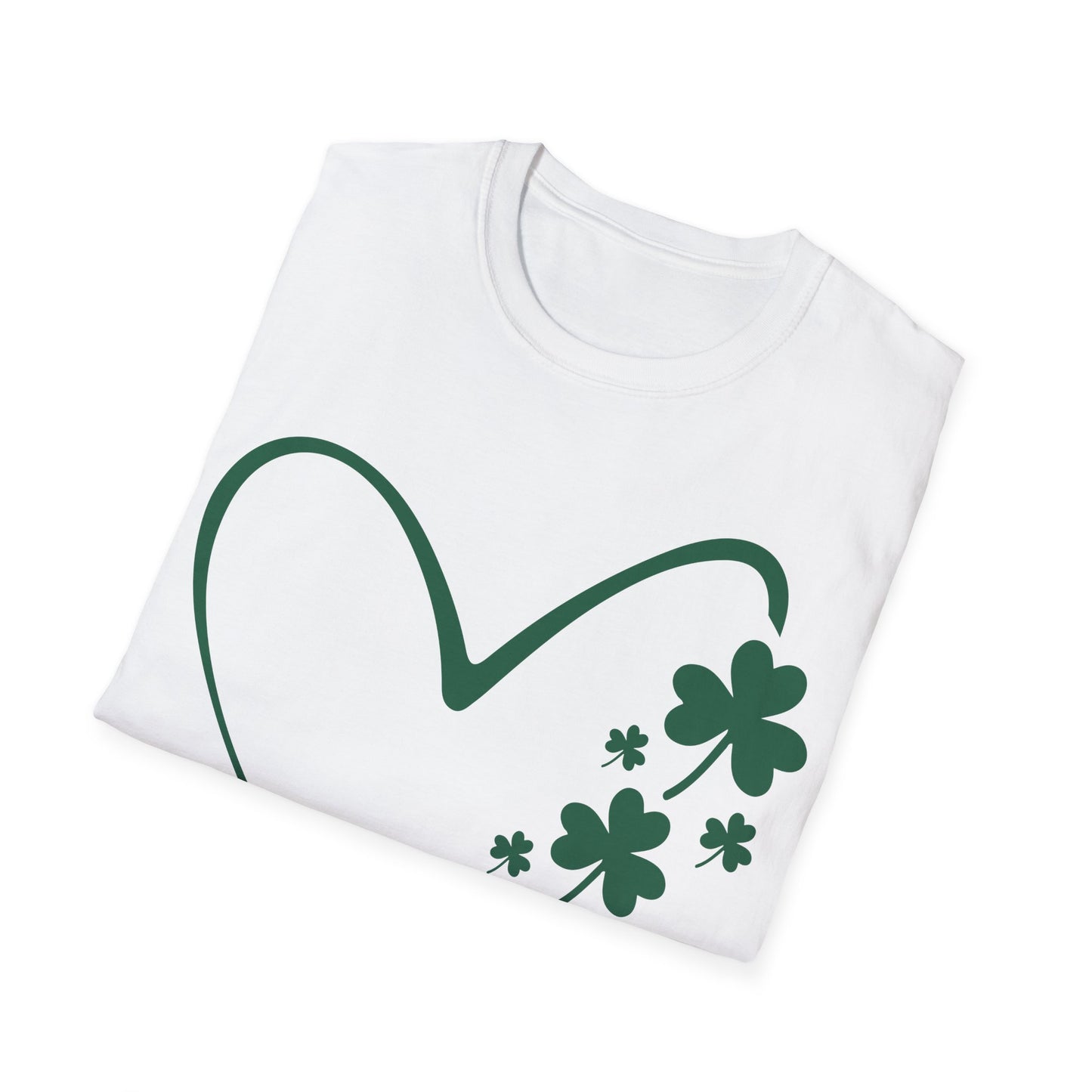 St. Patrick's Day Heart T-Shirt with Shamrocks