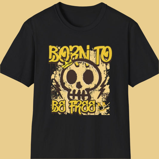 Born to be free skull T-shirt - Print Fusions