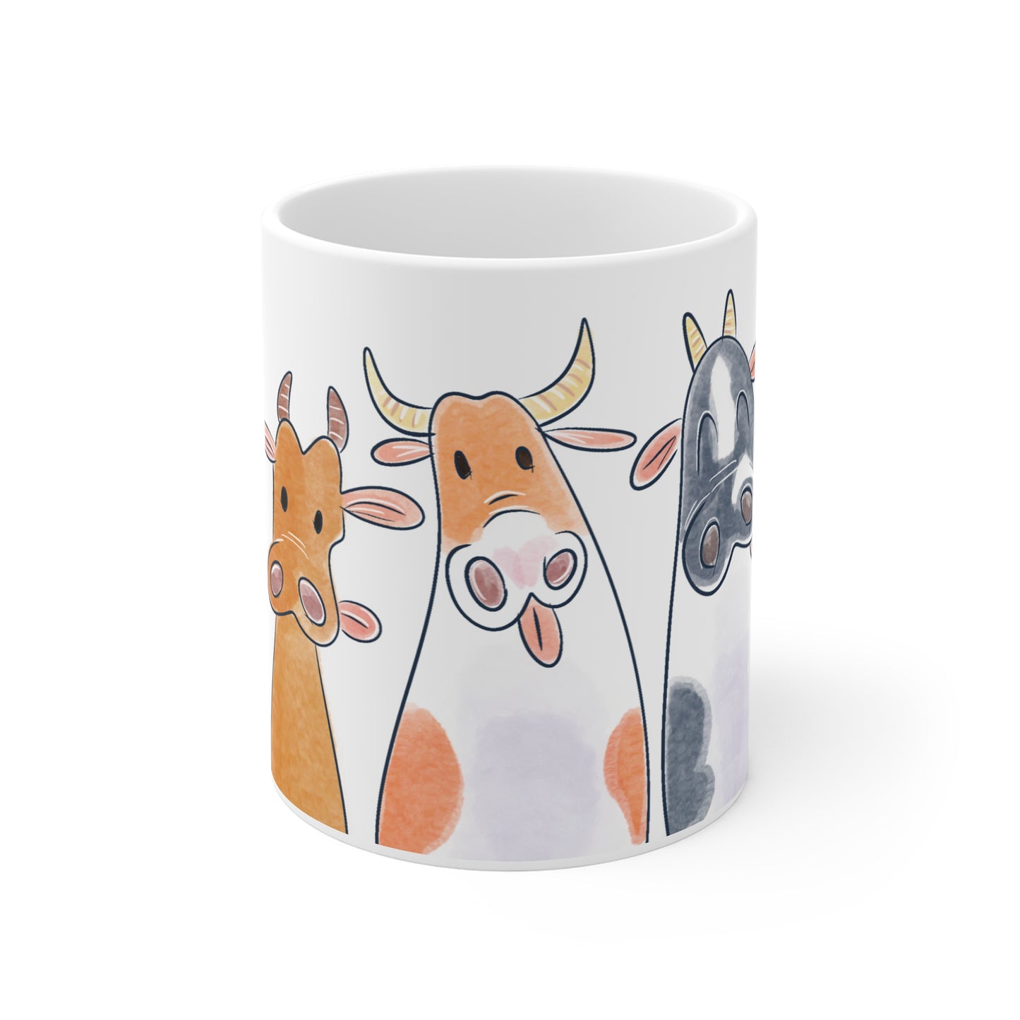 Cute Cow Crew 11oz White Mug