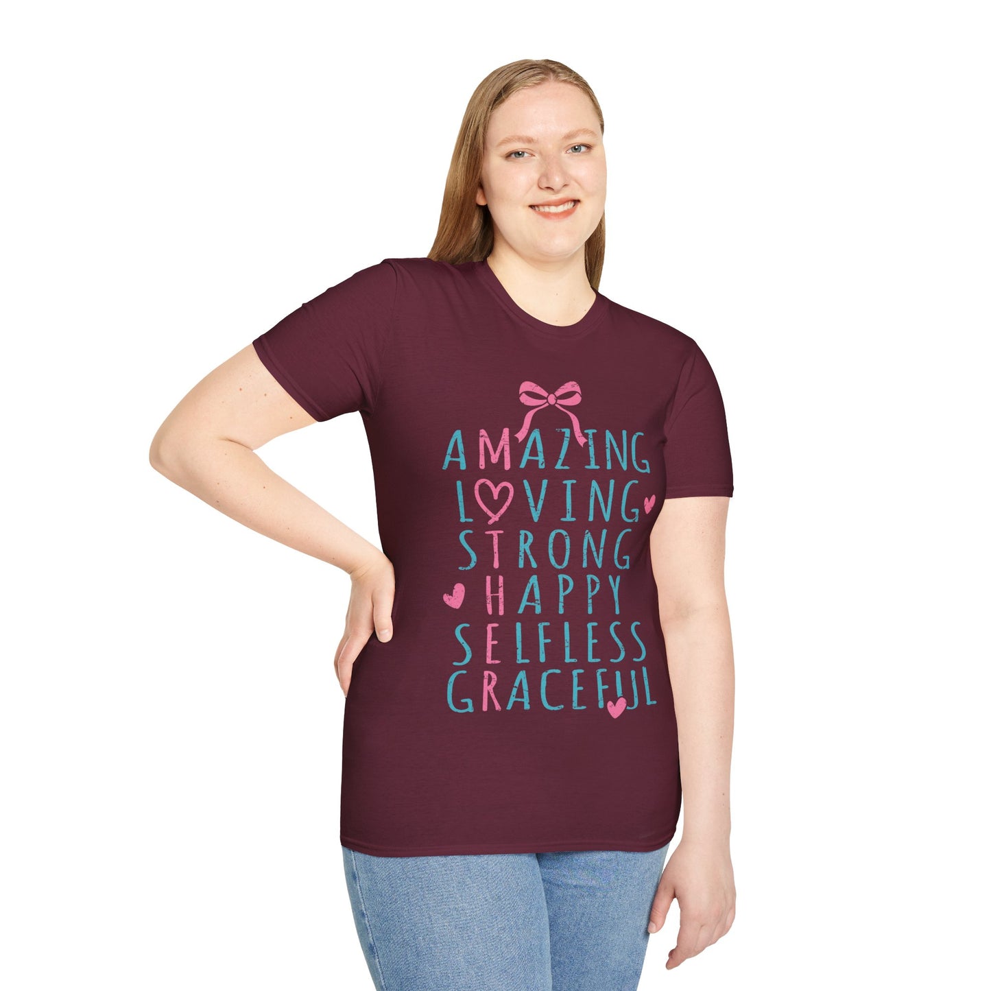 Inspirational T-Shirt - Amazing, Loving, Strong & Graceful