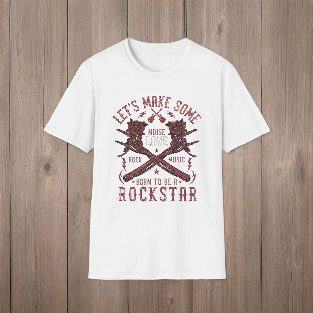 Rock Star Love Unisex T-shirt with Skeleton Arms - Print Fusions