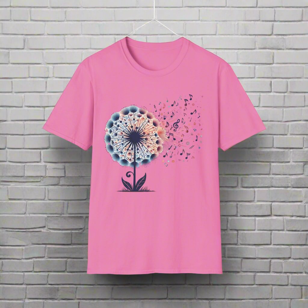 Musical Notes Dandelion T-Shirt - Print Fusions