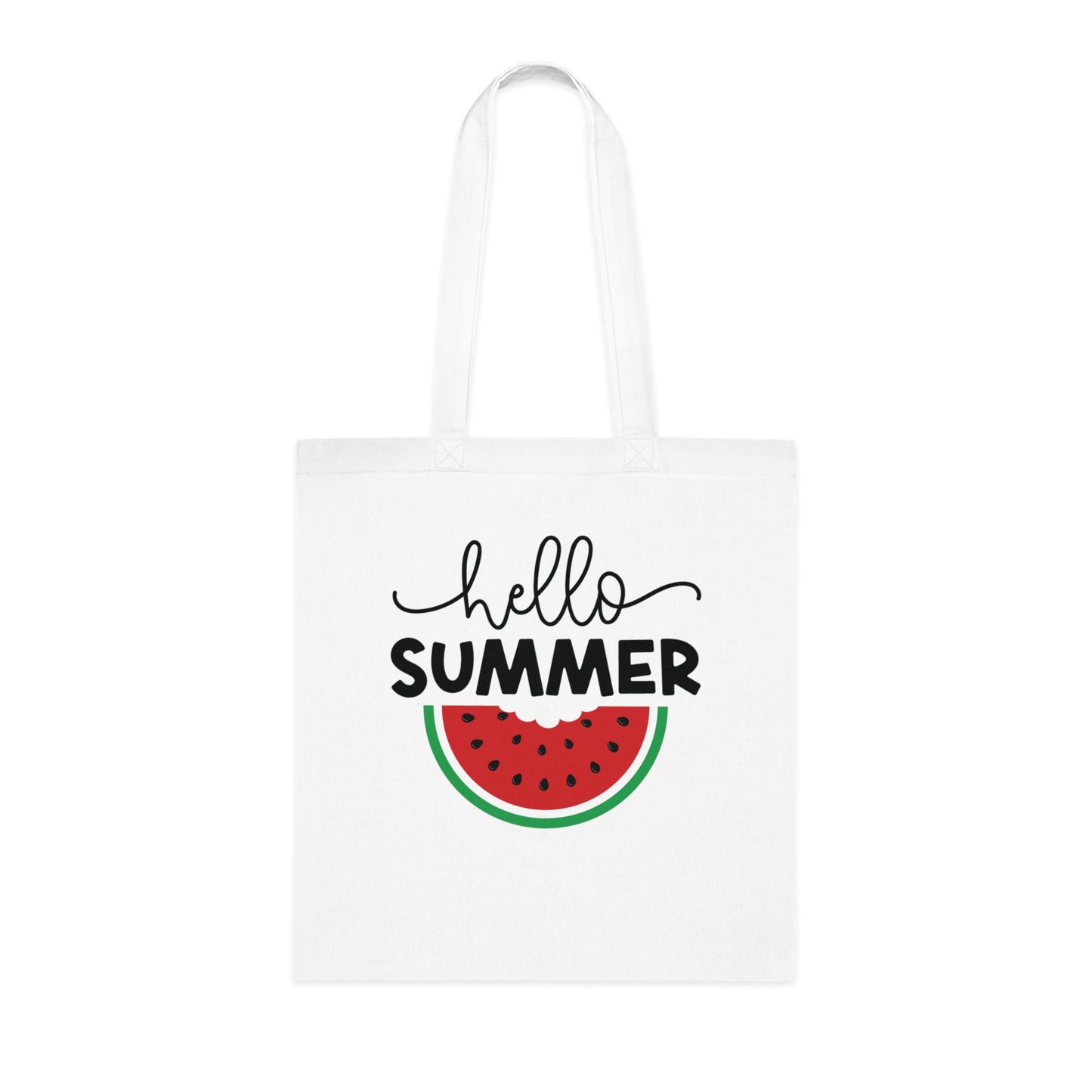 Hello Summer Watermelon Cotton Tote Bag – Summer Accessory