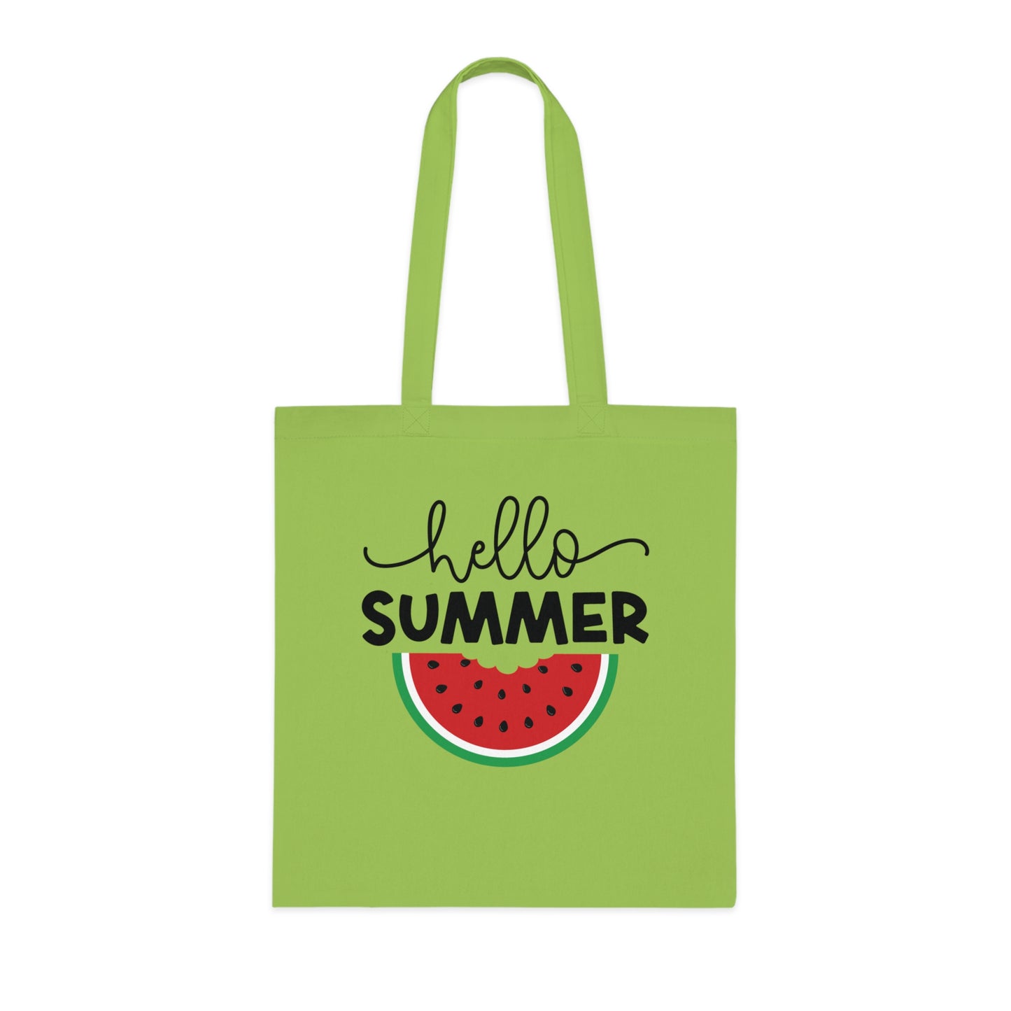 Hello Summer Watermelon Cotton Tote Bag – Summer Accessory