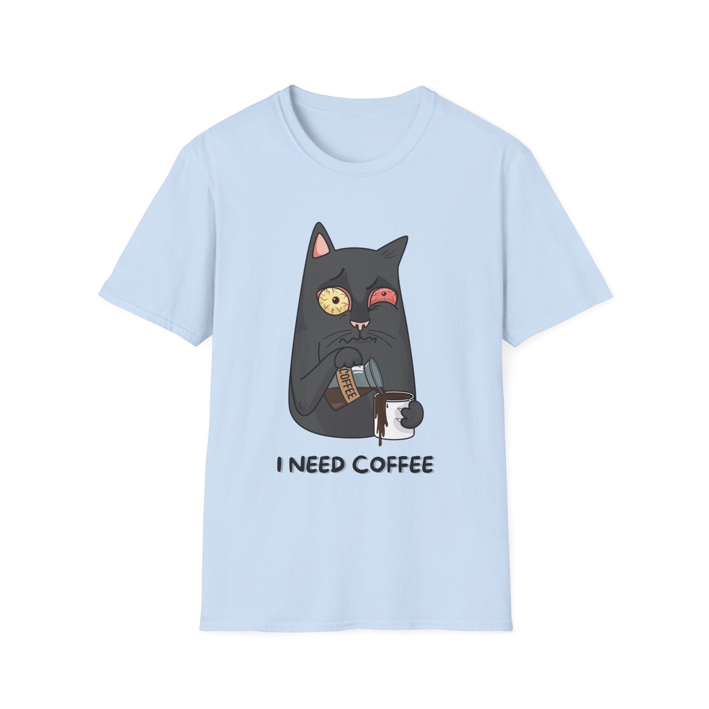 Coffee Cat T-Shirt - Print Fusions