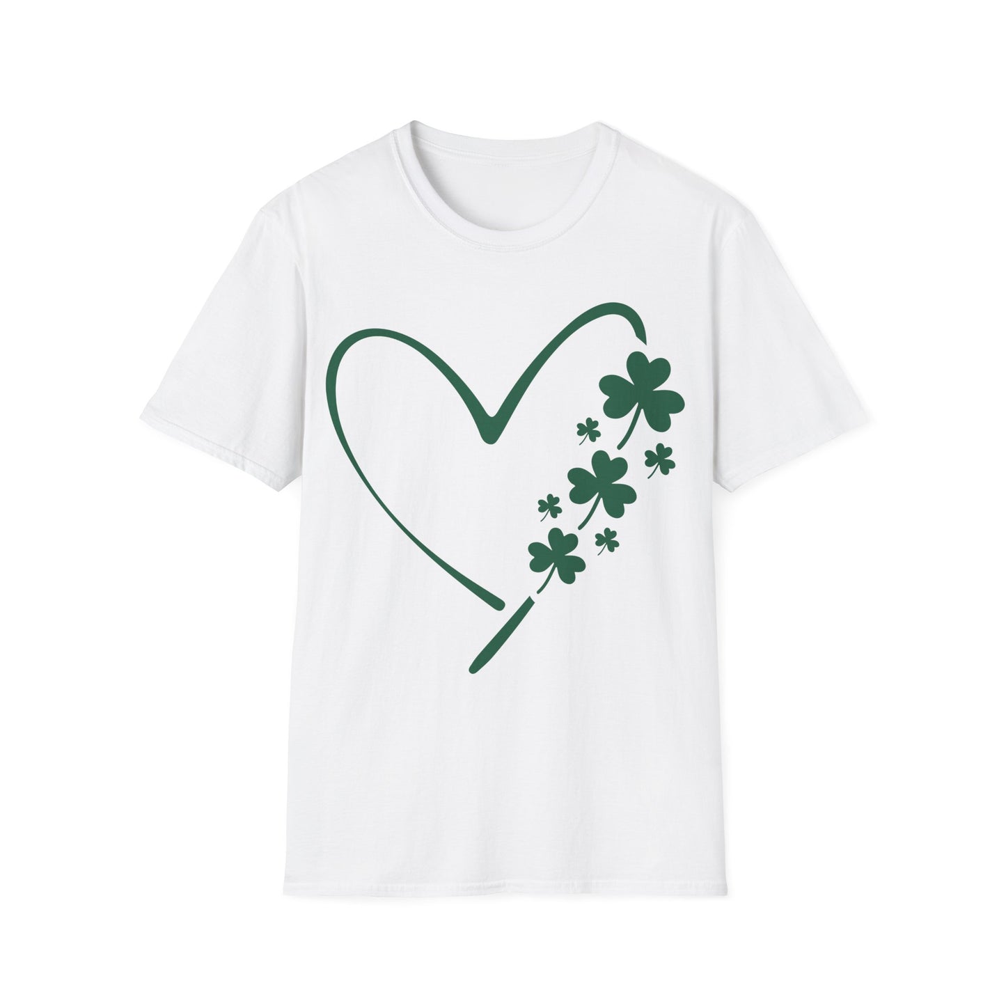 St. Patrick's Day Heart T-Shirt with Shamrocks