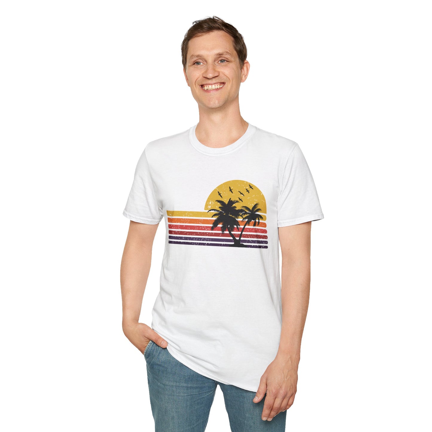 Retro Sunset Palm T-Shirt