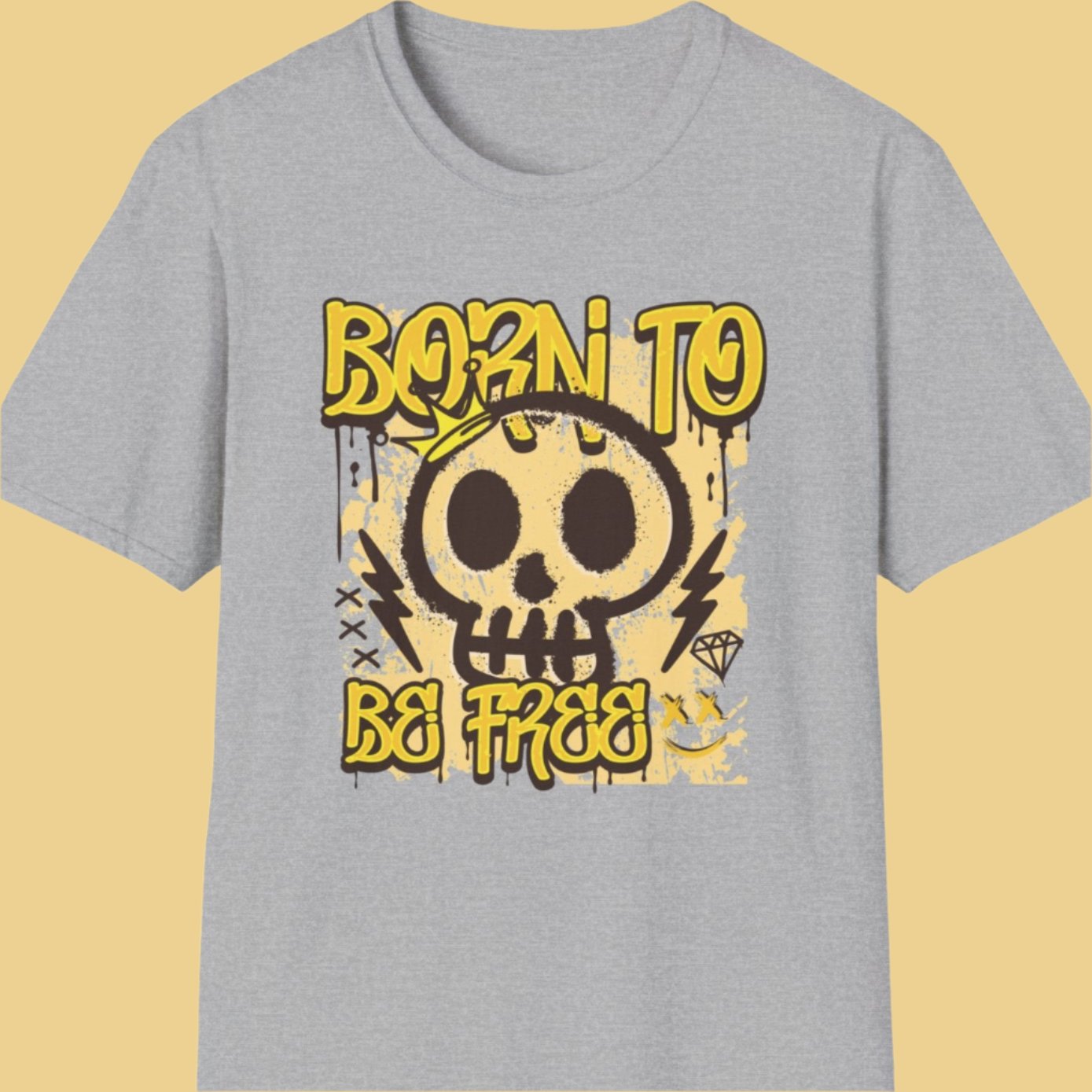 Born to be free skull T-shirt - Print Fusions