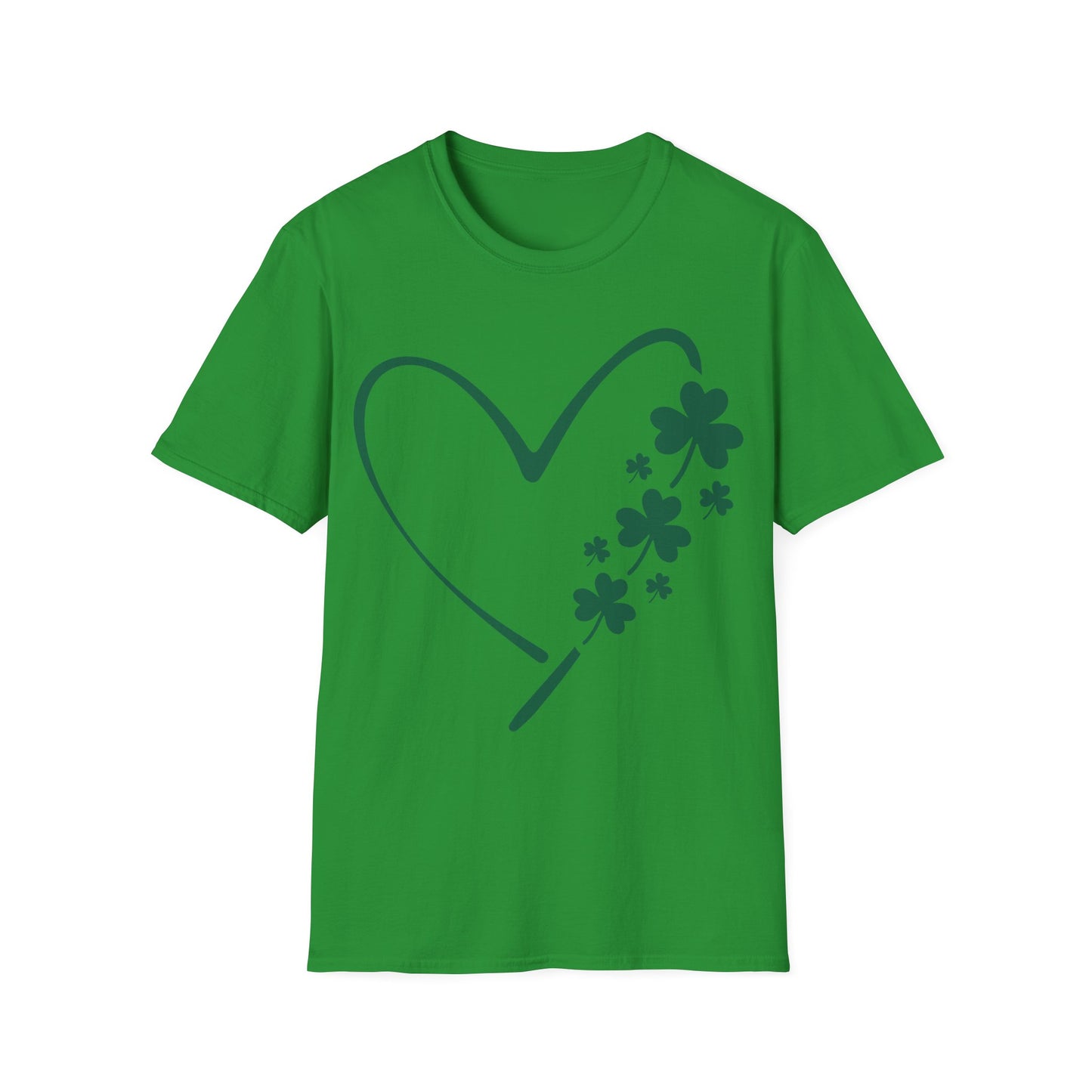 St. Patrick's Day Heart T-Shirt with Shamrocks