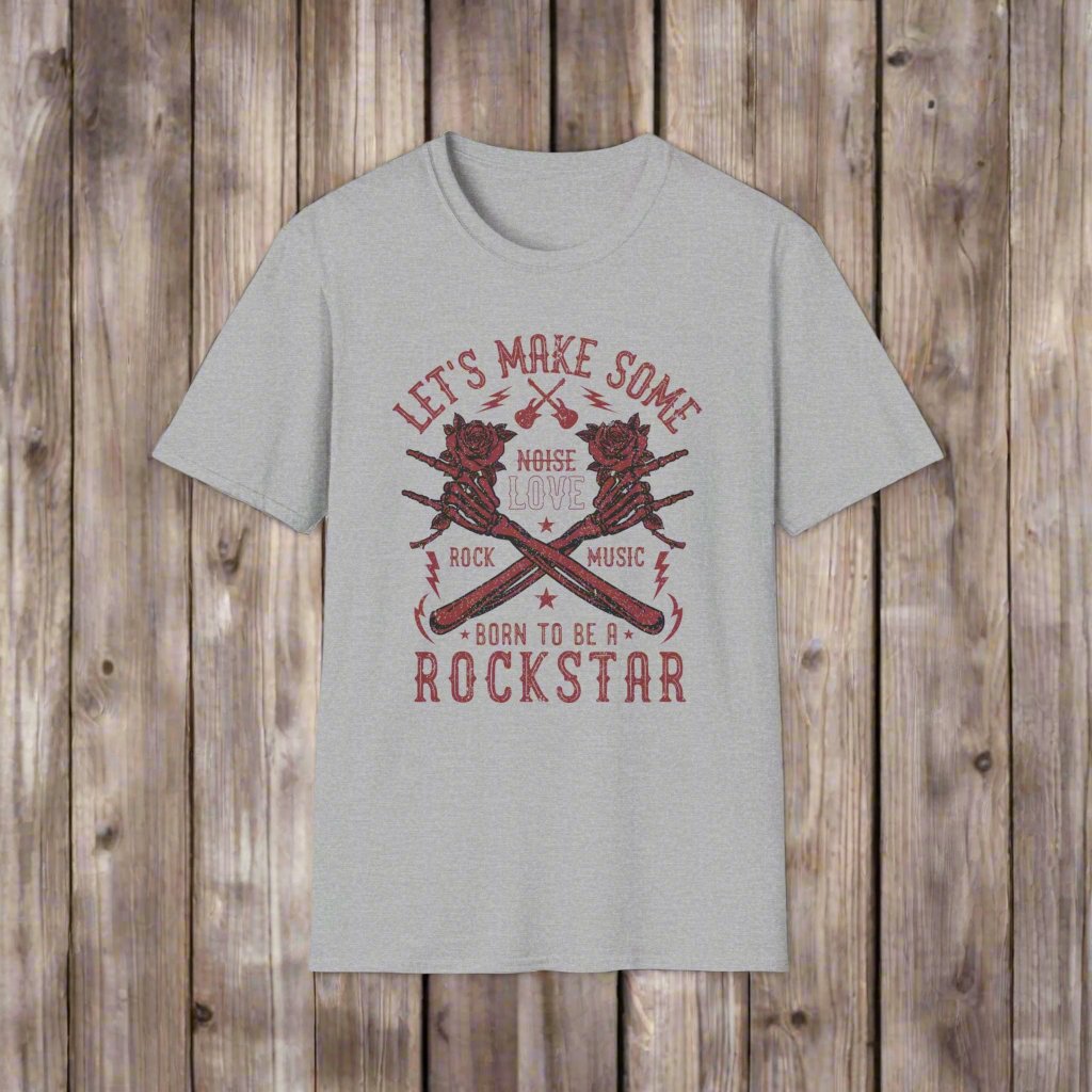 Rock Star Love Unisex T-shirt with Skeleton Arms - Print Fusions