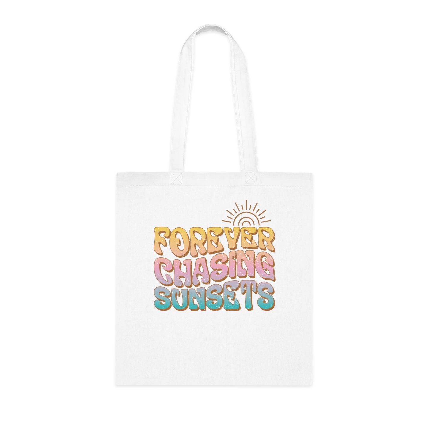 Forever Chasing Sunsets Cotton Tote Bag