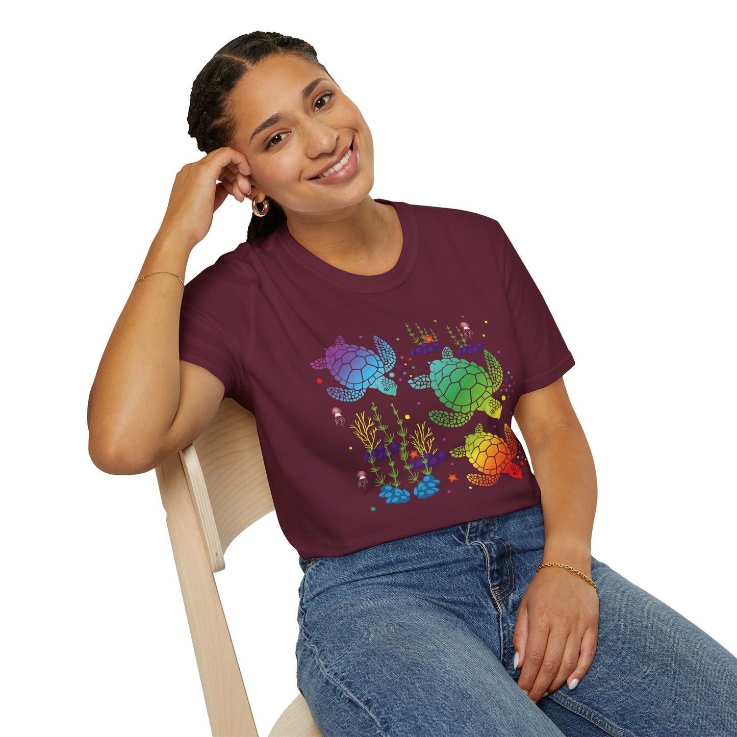 Rainbow Sea Turtle Unisex T-shirt