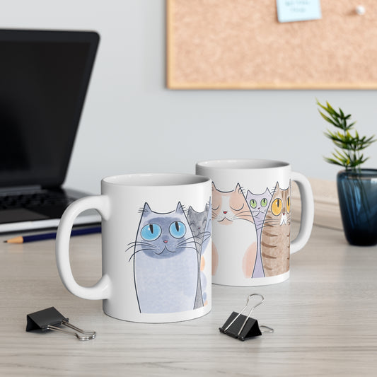 Cute Cat Lover 11oz White Mug