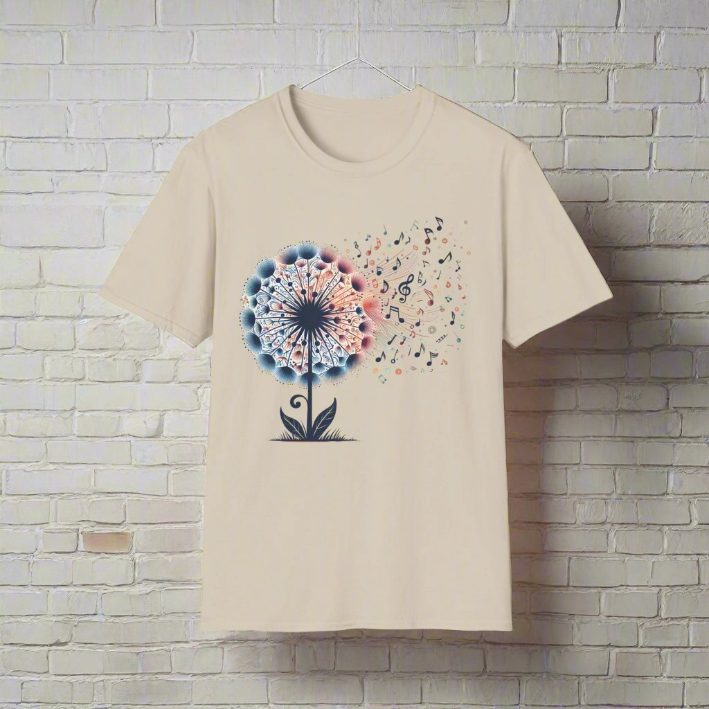 Musical Notes Dandelion T-Shirt - Print Fusions