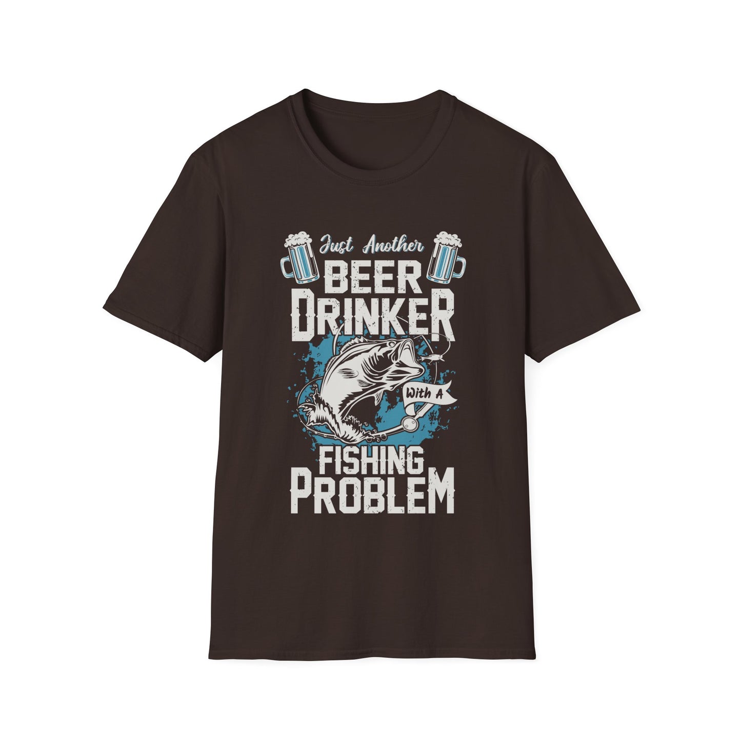 Beer Drinker Fishing Unisex Softstyle T-Shirt - Print Fusions