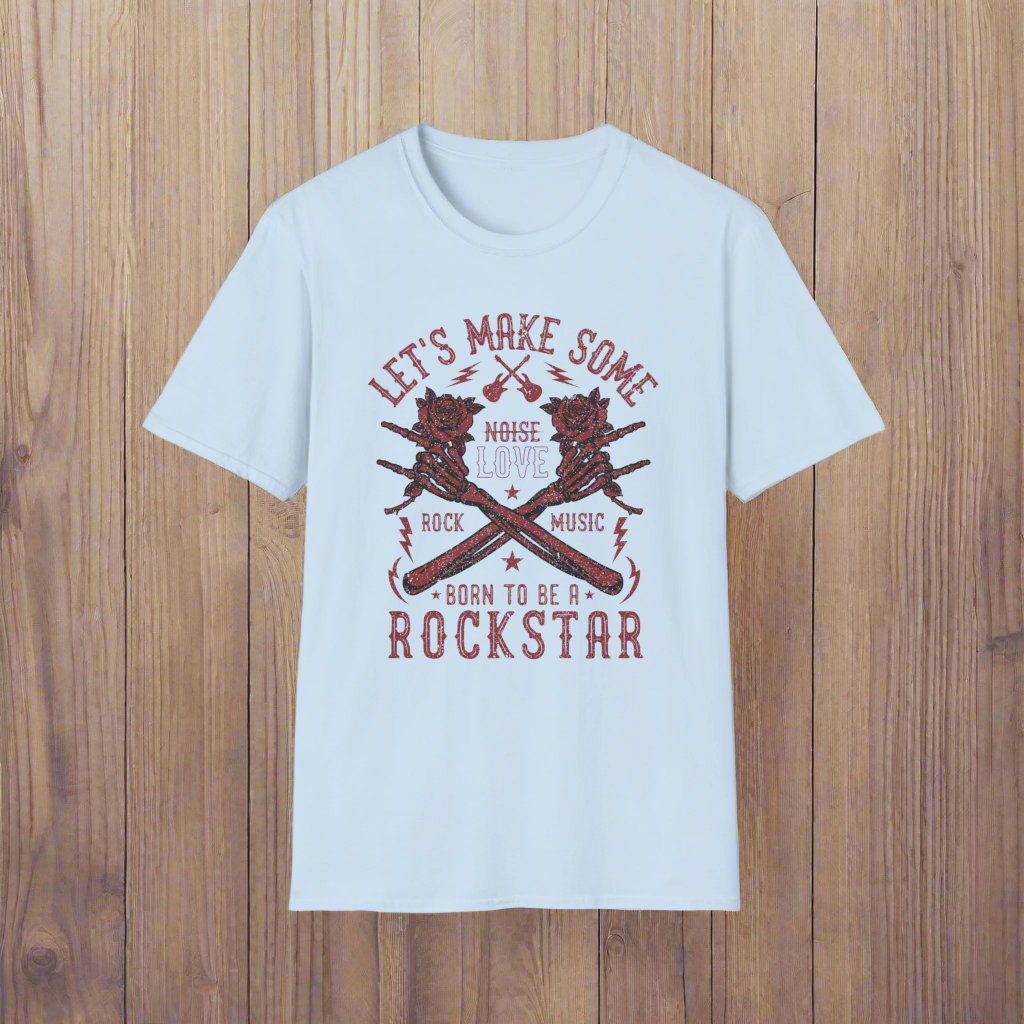 Rock Star Love Unisex T-shirt with Skeleton Arms - Print Fusions