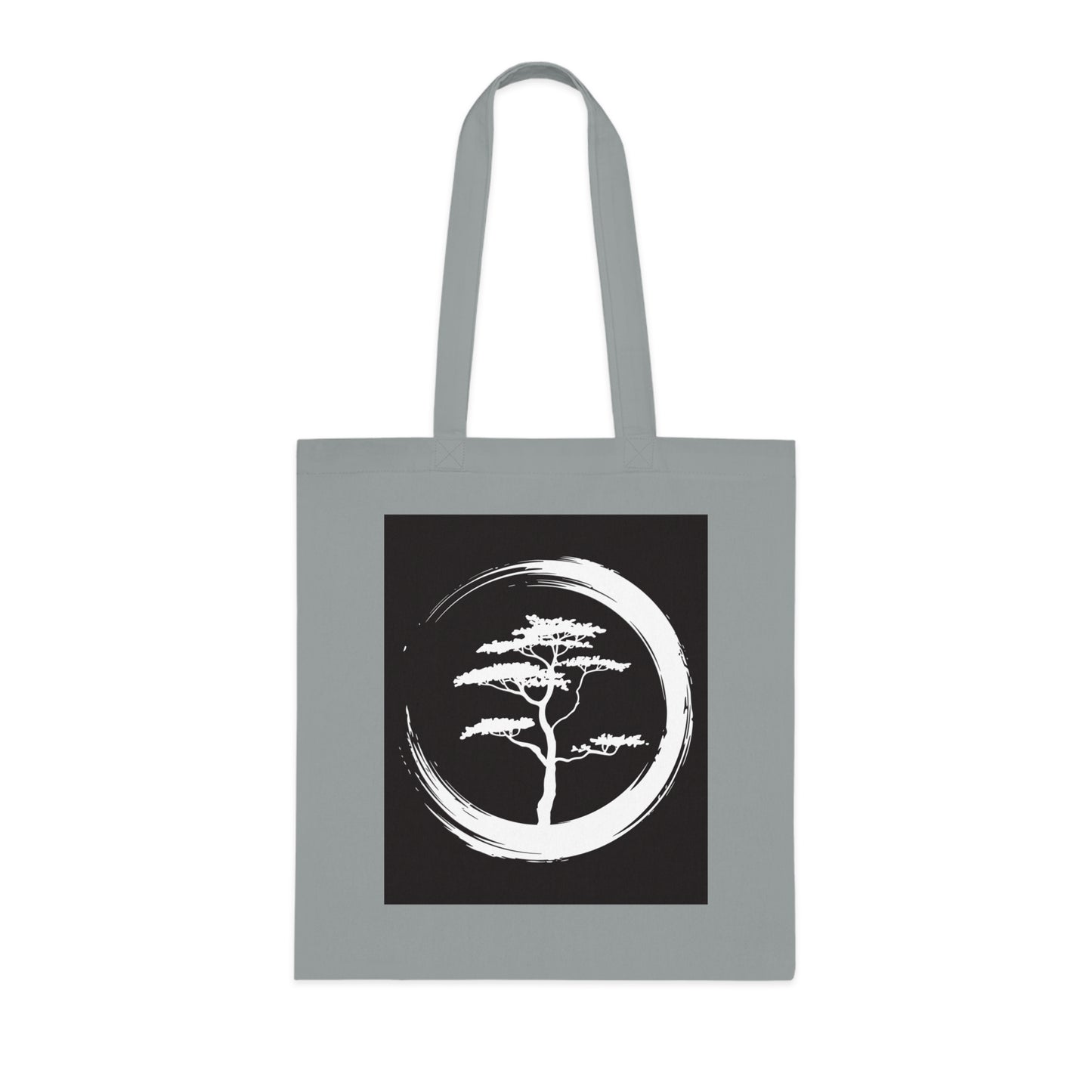 Zen Tree Design Cotton Tote Bag - Eco-Friendly