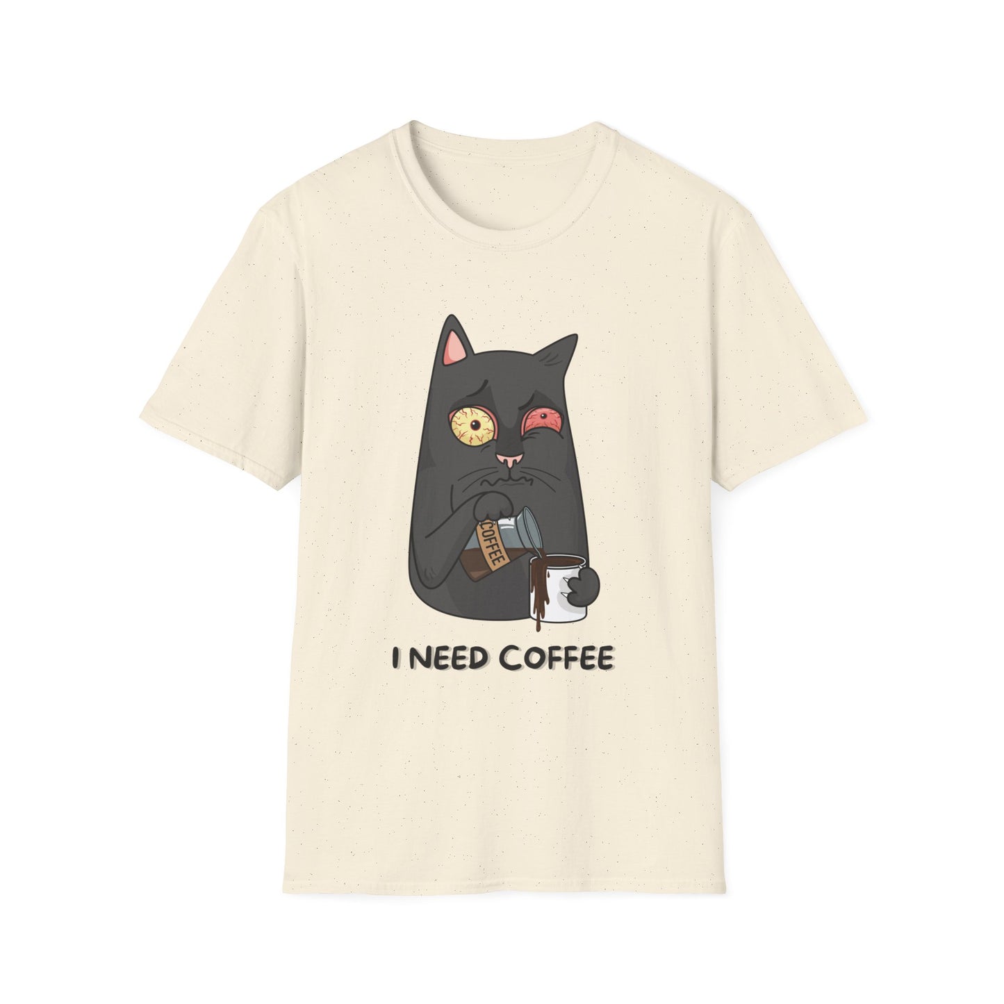 Coffee Cat T-Shirt - Print Fusions