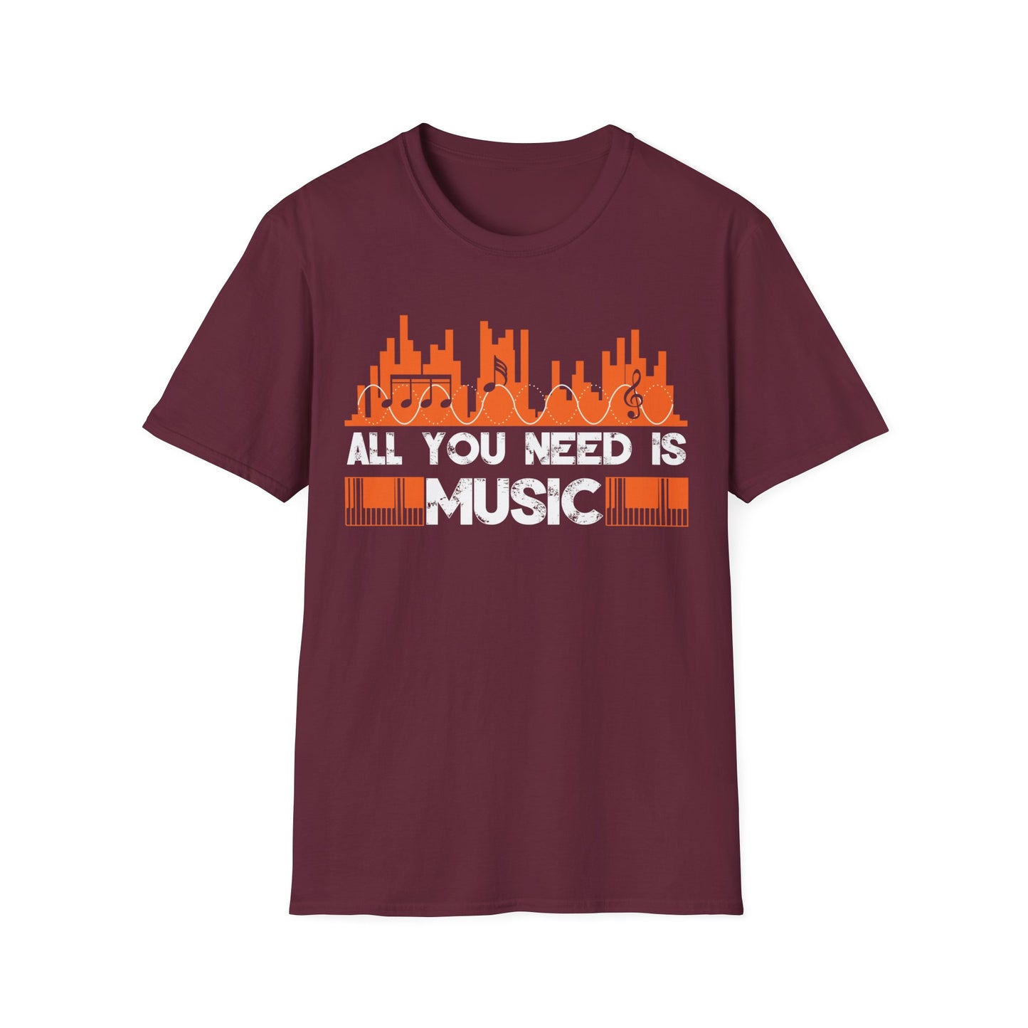 All You Need is Music T-Shirt - Music Lovers Tee - Print Fusions