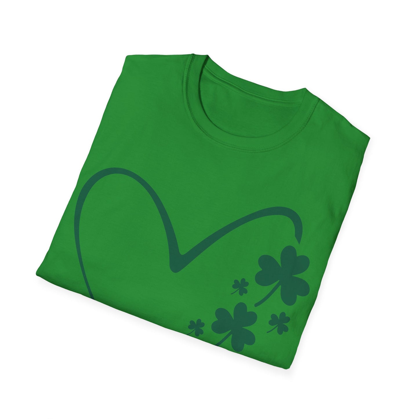 St. Patrick's Day Heart T-Shirt with Shamrocks