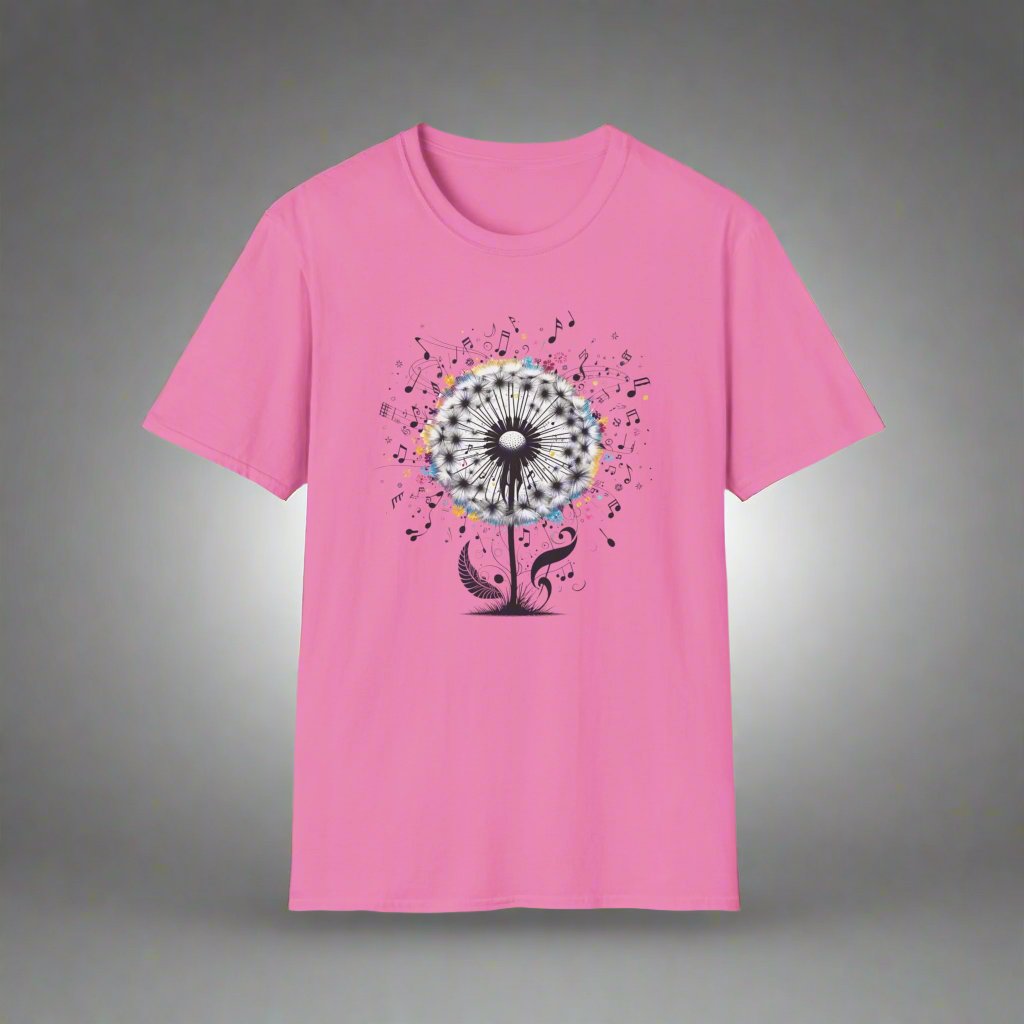 Music Notes Dandelion T-Shirt - Print Fusions