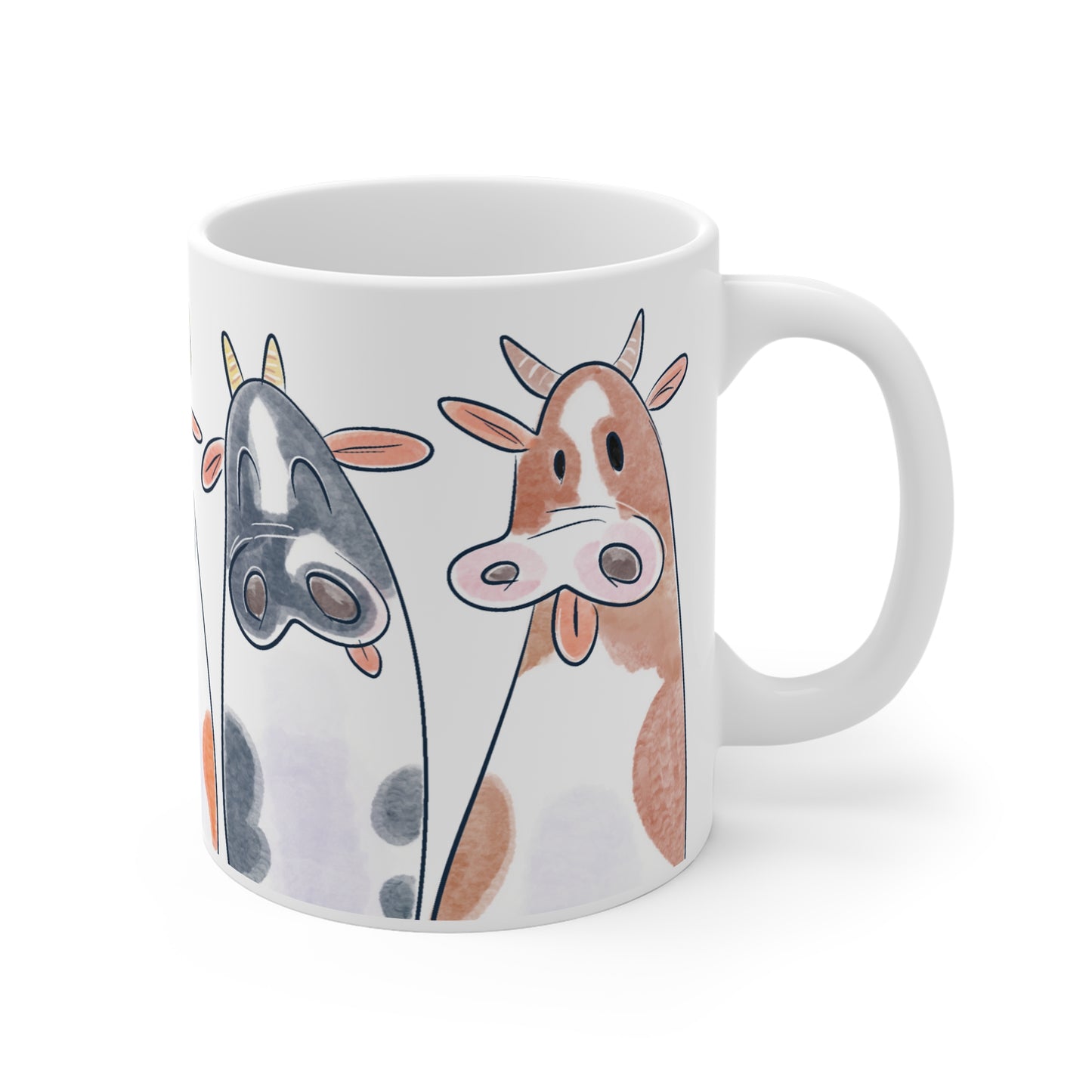 Cute Cow Crew 11oz White Mug