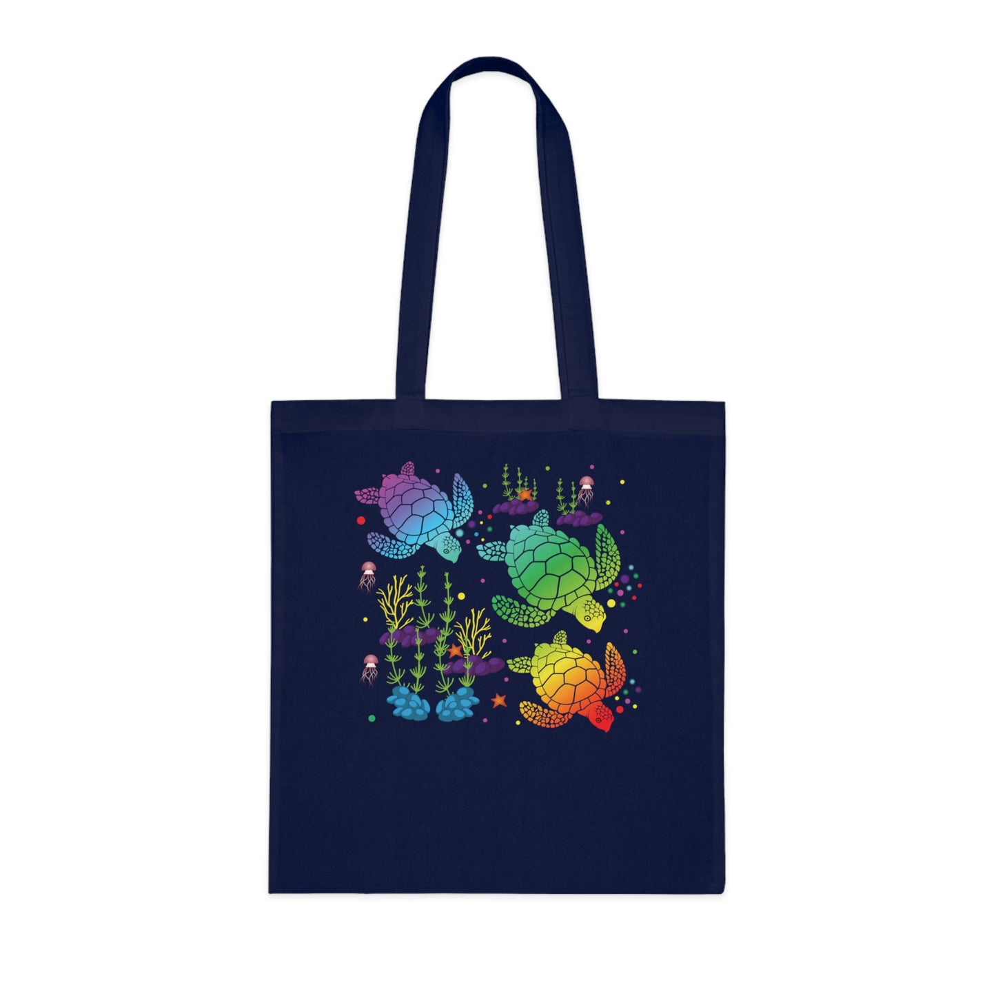 Colourful Marine Life Cotton Tote - Beach Bag