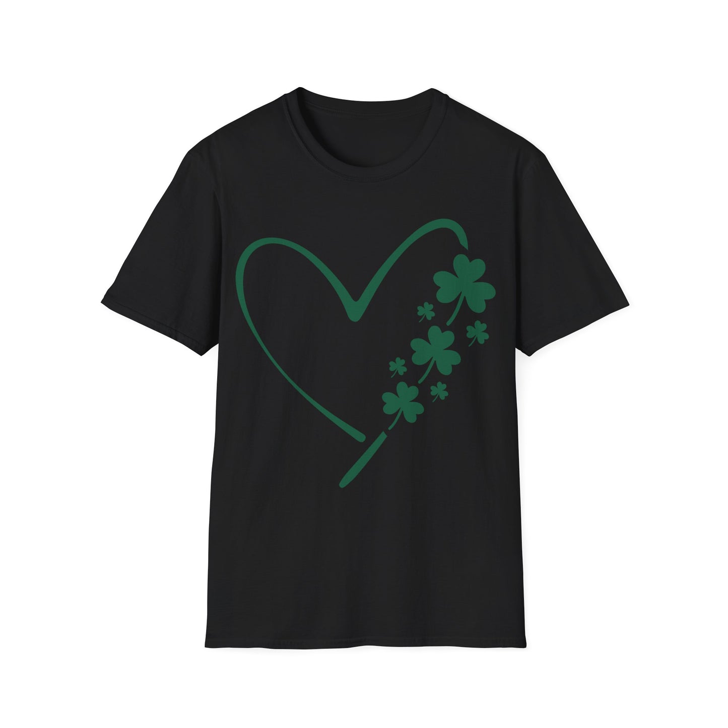 St. Patrick's Day Heart T-Shirt with Shamrocks