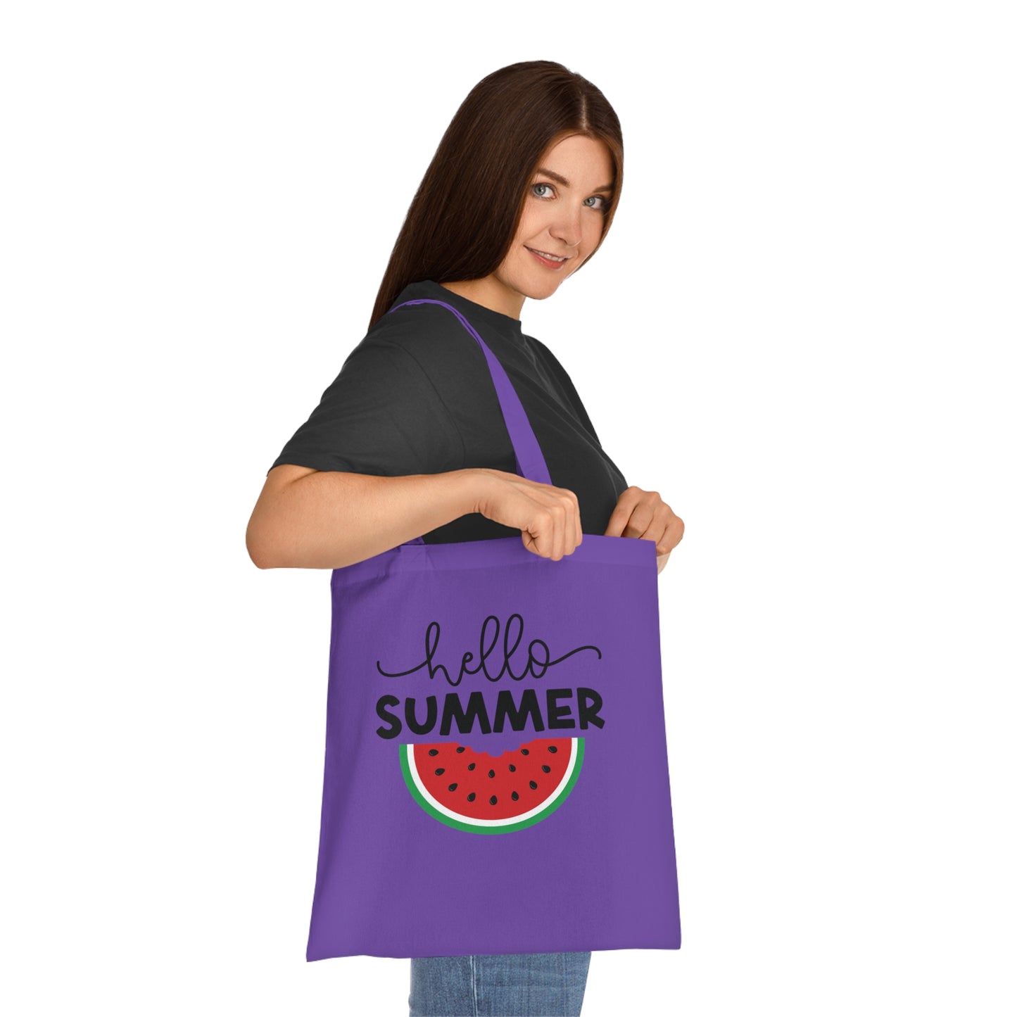 Hello Summer Watermelon Cotton Tote Bag – Summer Accessory