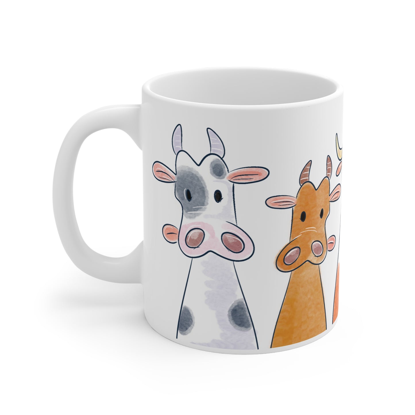 Cute Cow Crew 11oz White Mug