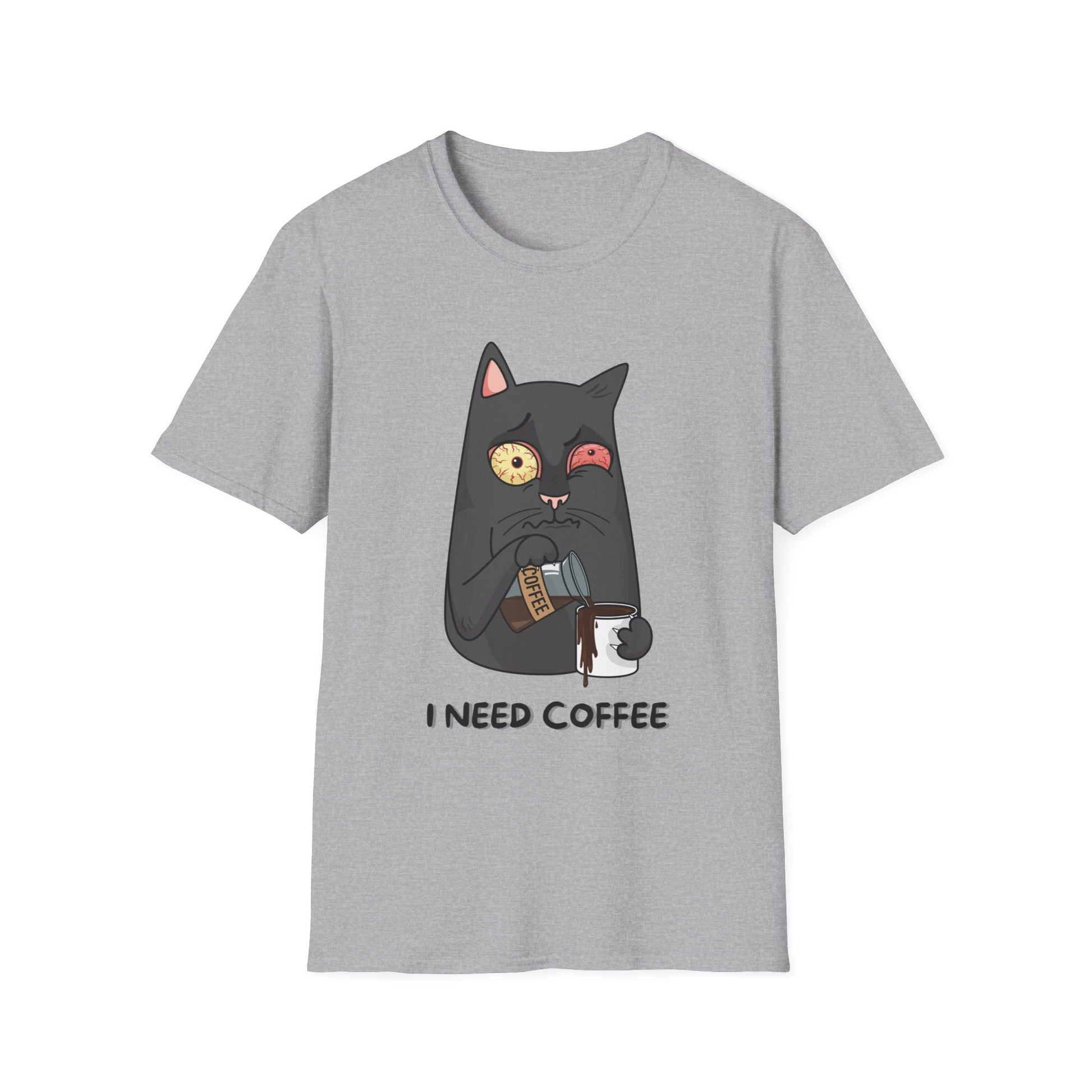 Coffee Cat T-Shirt - Print Fusions