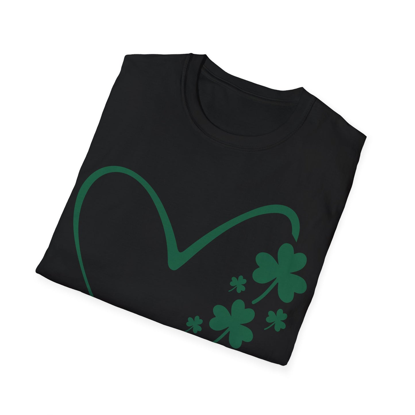 St. Patrick's Day Heart T-Shirt with Shamrocks