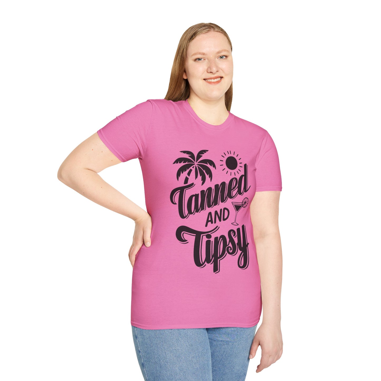 Tanned and Tipsy T-Shirt - Perfect for Summer Fun