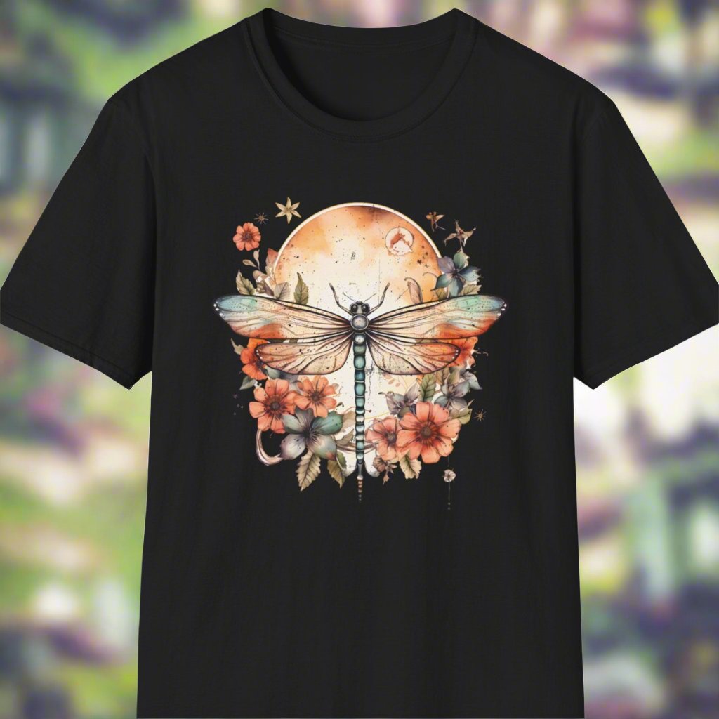 Wildflowers Dragonfly T-Shirt - Print Fusions