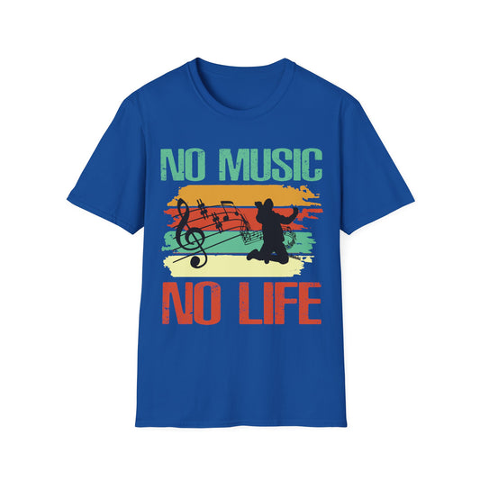 "No Music No Life" Unisex T-Shirt - Express Your Love for Music - Print Fusions