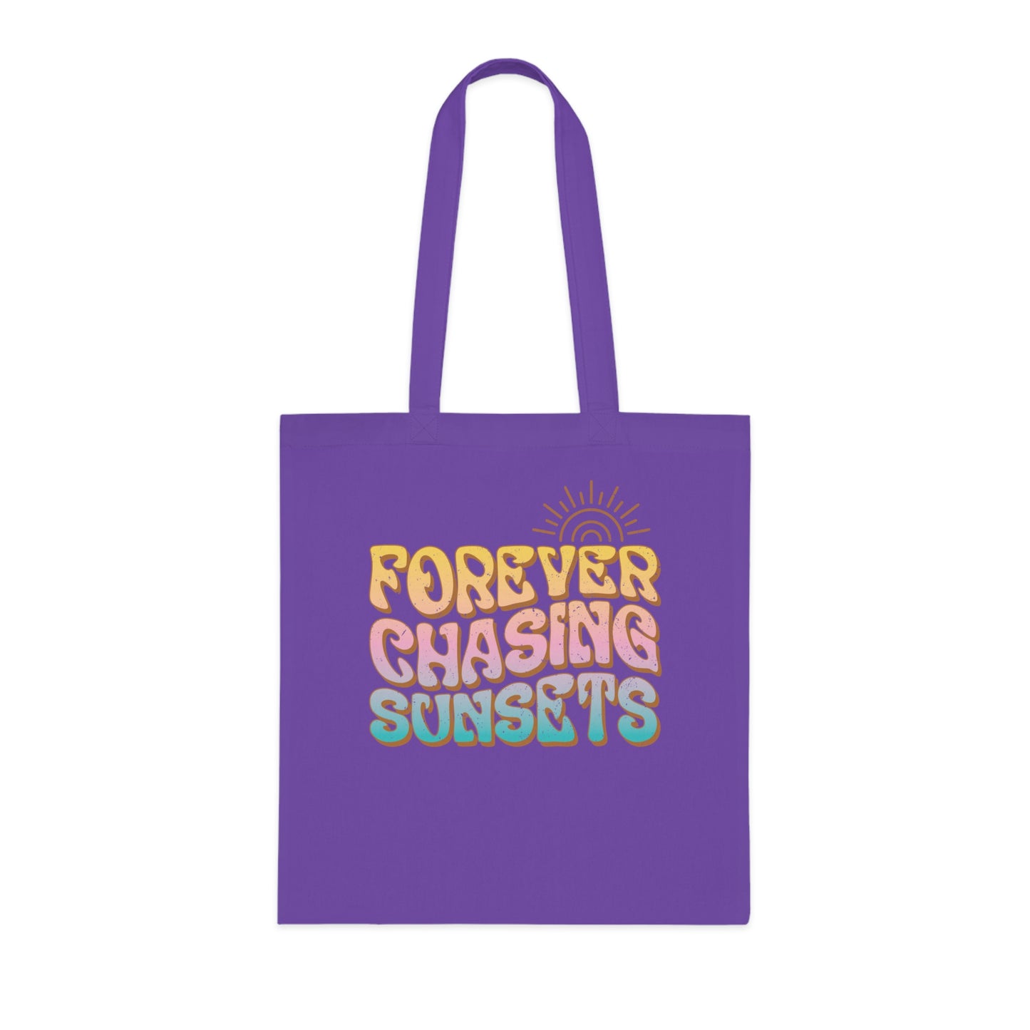 Forever Chasing Sunsets Cotton Tote Bag