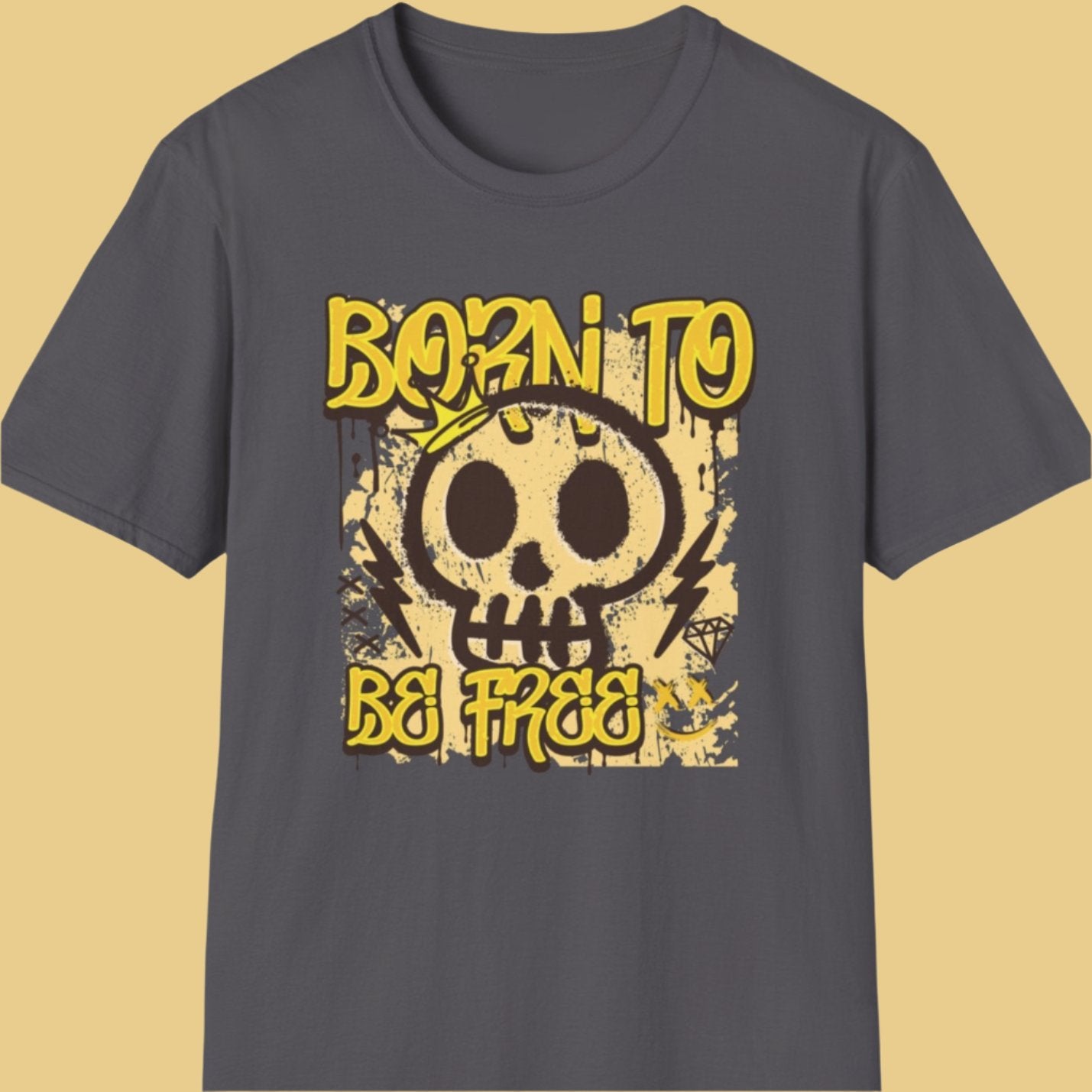 Born to be free skull T-shirt - Print Fusions