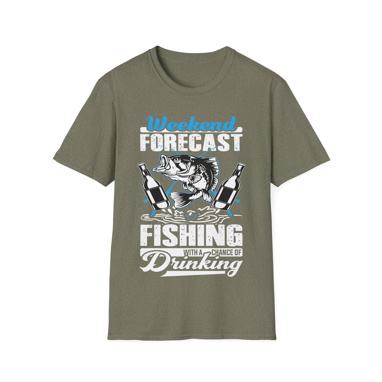 Weekend Forecast Fishing T-Shirt - Print Fusions